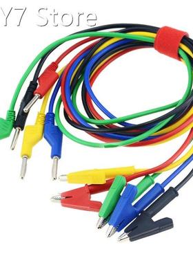 1M 4MM Banana Plug To Alligator Clip Cable Test Line Wire Ca