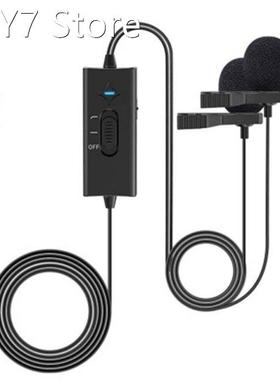 KATTO CD2 Dual Lavalier Lapel Microphone Clip-On Interview M