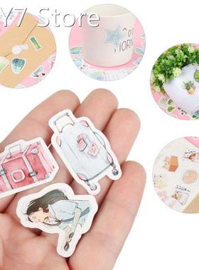 46PCS/Box Cute Stickers Girl Series Kawaii Paper Sticker Wat