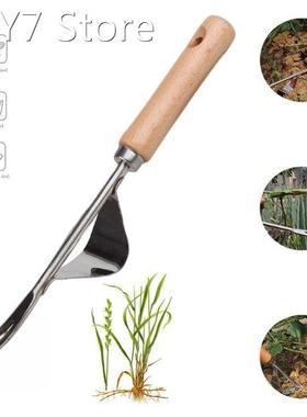 Garden Care Manual Weeder Fork Metal Hand Garden Wood Handle