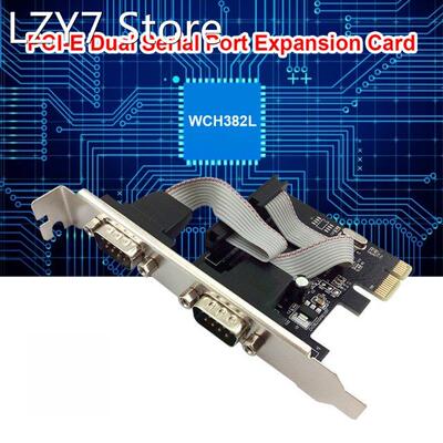 PCIe Dual Serial Expansion Card Chip WCH382l 2 Port Industri