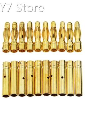 10Pair 4mm Gold-Plated Bullet Banana Socket Male Female Bana
