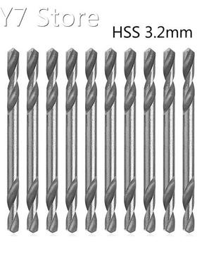 10Pcs 3.2mm HSS Double Ended Spiral Torsion Drill Tools Dril