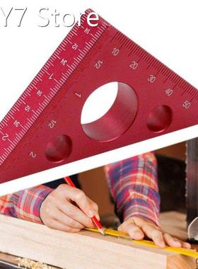 45 Degree Aluminum Alloy Angle Ruler Inch Metric Triangle Ru