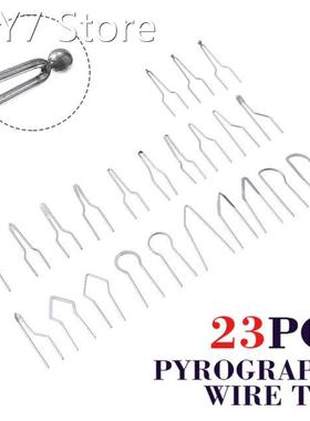 23Pcs 1mm Pyrography Wire Tips for Adjustable Wood Burning M