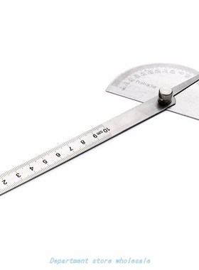 Stainless Steel 180 Degree Protractor Angle Finder Rotary Me