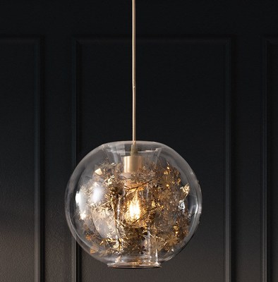 Nordic creative all copper chandelier, simple personality,
