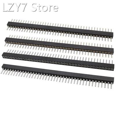 2Pcs Black 1x40Pin Pitch 1.778mm Straight Single Row Male Pl