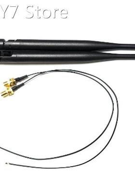 2X 6DBi M.2 IPEX MHF4 U.Fl Cable to RP-SMA Wifi Antenna Sign