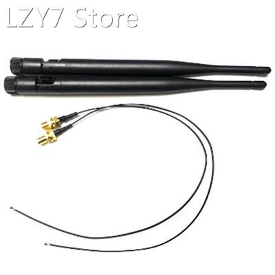 2X 6DBi M.2 IPEX MHF4 U.Fl Cable to RP-SMA Wifi Antenna Sign