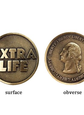 Movie Ready Player One Extra Life Coin Quarter Cosplay Prop