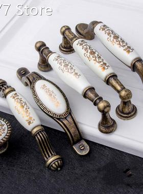 American Wardrobe Handle Door Luxury Golden European Style H