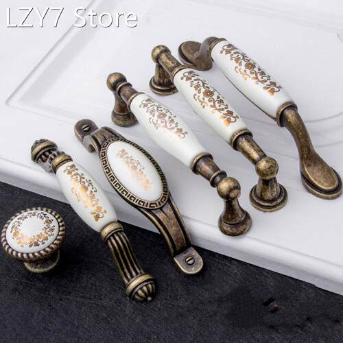 American Wardrobe Handle Door Luxury Golden European Style H