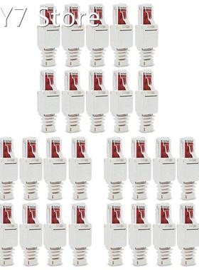 30 x Network Connectors Tool-Free RJ45 CAT6 LAN UTP Cable Pl