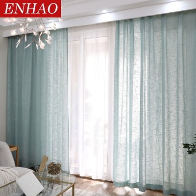 ENHAO Japan Tulle Curtains for Living Room The Bedroom Kitch