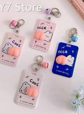 Creative Cartoon Card Holder Key Protector Keychain Card Cov