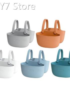 Kitchen Hanging Drain Basket Double Pocket Kitchen Sink Cadd