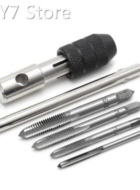 5 Pcs T Type Hand Screw Thread Taps Drill Kit M3 M4 M5 M6 Se