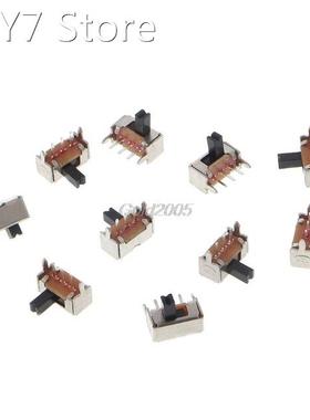 10 Pcs Toggle Vertical Slide Switch 1P2T 3 Pin 3mm Shank For