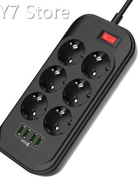 EU Plug Smart Electrical Socket Extension Power Strip 3.4A 4