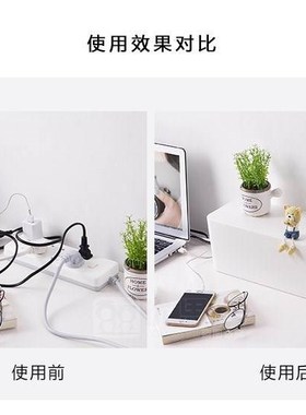 Cable Plug Storage Box Case Wire Management Socket