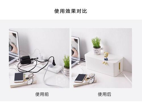 Cable Plug Storage Box Case Wire Management Socket