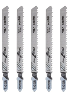5 Pcs T101BR HCS 100mm Jigsaw Blades Clean  Wood Laminated B