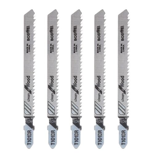 5 Pcs T101BR HCS 100mm Jigsaw Blades Clean  Wood Laminated B