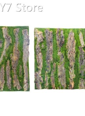 Wall Decoration Green Plant Bark with Moss DIY Artificial Ba