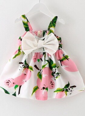 Girl Dress  New Baby Dresses Pattern Print Lemon
