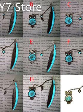 10 Styles Luminous Owl Bookmark Label Read Maker Feather Boo