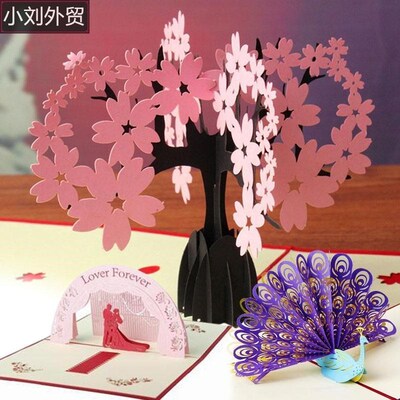 3D Pop Up Greeting Cards Foldable Christmas Card Invitations