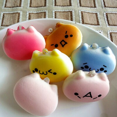 4cm Cartoon  Squishy Charms Kawaii Buns Bread Cell Phone
