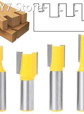 4Pcs 1/2 Shank Extra long 20 Blade 1/2 Cutting Dia. Straig