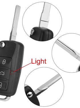 2 Buttons Key Case Cover Flip Folding for VW Golf Jetta Tour