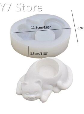 2022 New Cat Silicone Flower Pot Mold Cactus Succulent Plant