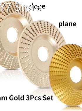 3Pcs Set 85/100mm Wood Grinding Polishing Wheel Gold Rotary