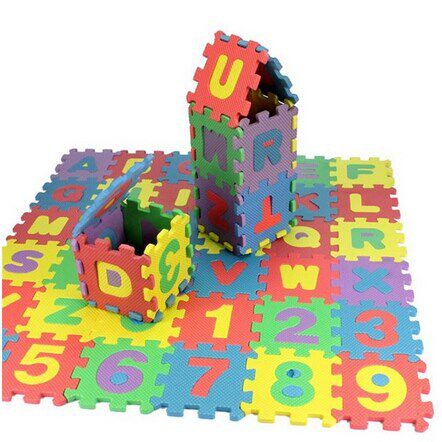 36Pcs Children Mini EVA Foam Alphabet Letters Numbers Floor