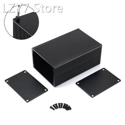 1pc Electronic Project Box Black Aluminum Enclosure Instrume