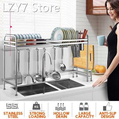 91CM Stainless Steel Dishes Rack Stready Sink Drain Rack Kit