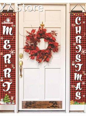 11.8 inch Merry Christmas Door Wreath Holiday Wreath Home Wi