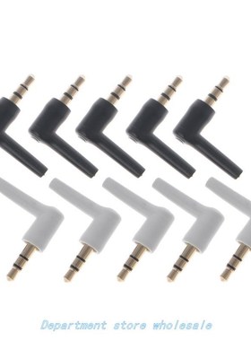 10 Pcs Gold Plated 3 Pole 3.5mm 90 Degree Male Stereo Headph