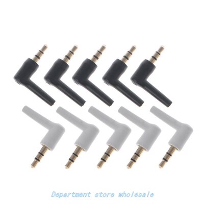 10 Pcs Gold Plated 3 Pole 3.5mm 90 Degree Male Stereo Headph