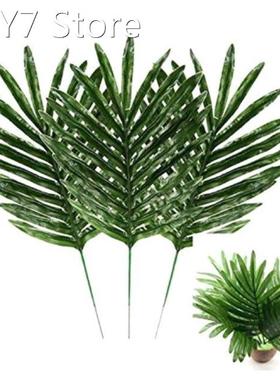 66pcs Artificial Palm Leaves Tropical Faux Monstera Leaves