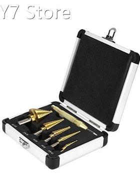 6pcs HSS Cobalt Step Drill Bit Set Multiple Hole 50 Sizes Wo
