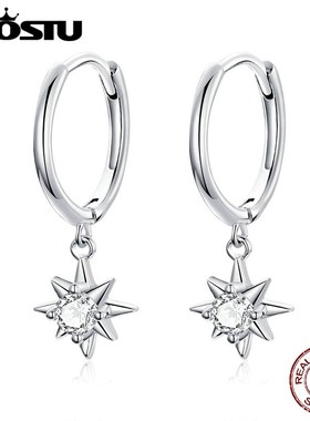 WOSTU Fashion 925 Sterling Silver Twinkle Sunshine Drop Ear