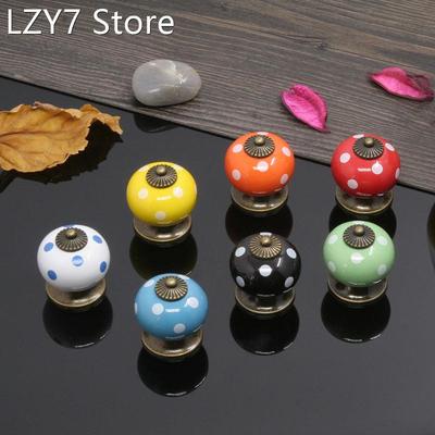 Ladybug Drawer Handle Retro Wardrobe Round Single Hole Europ