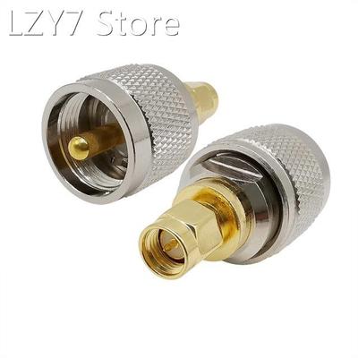 1Pcs UHF-SMA Adpater SMA Male to UHF PL259 PL-259 Male Plug