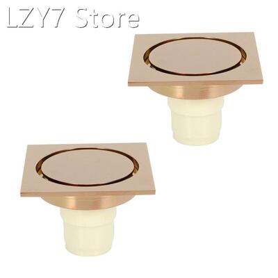2X New Rose Gold Shower Drain Sink Bathtub Drainer Bathroom