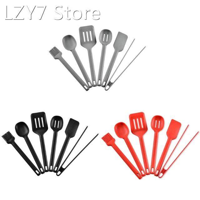 new 6 pack heat resistant silicone cooking utensil sets spat